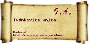 Ivánkovits Anita névjegykártya